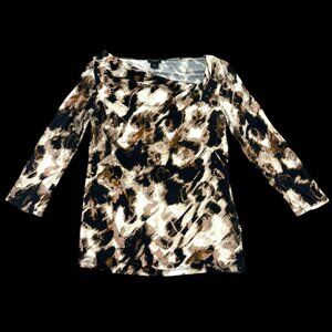 Ann Taylor Long Sleeve Boat Neck Blouse